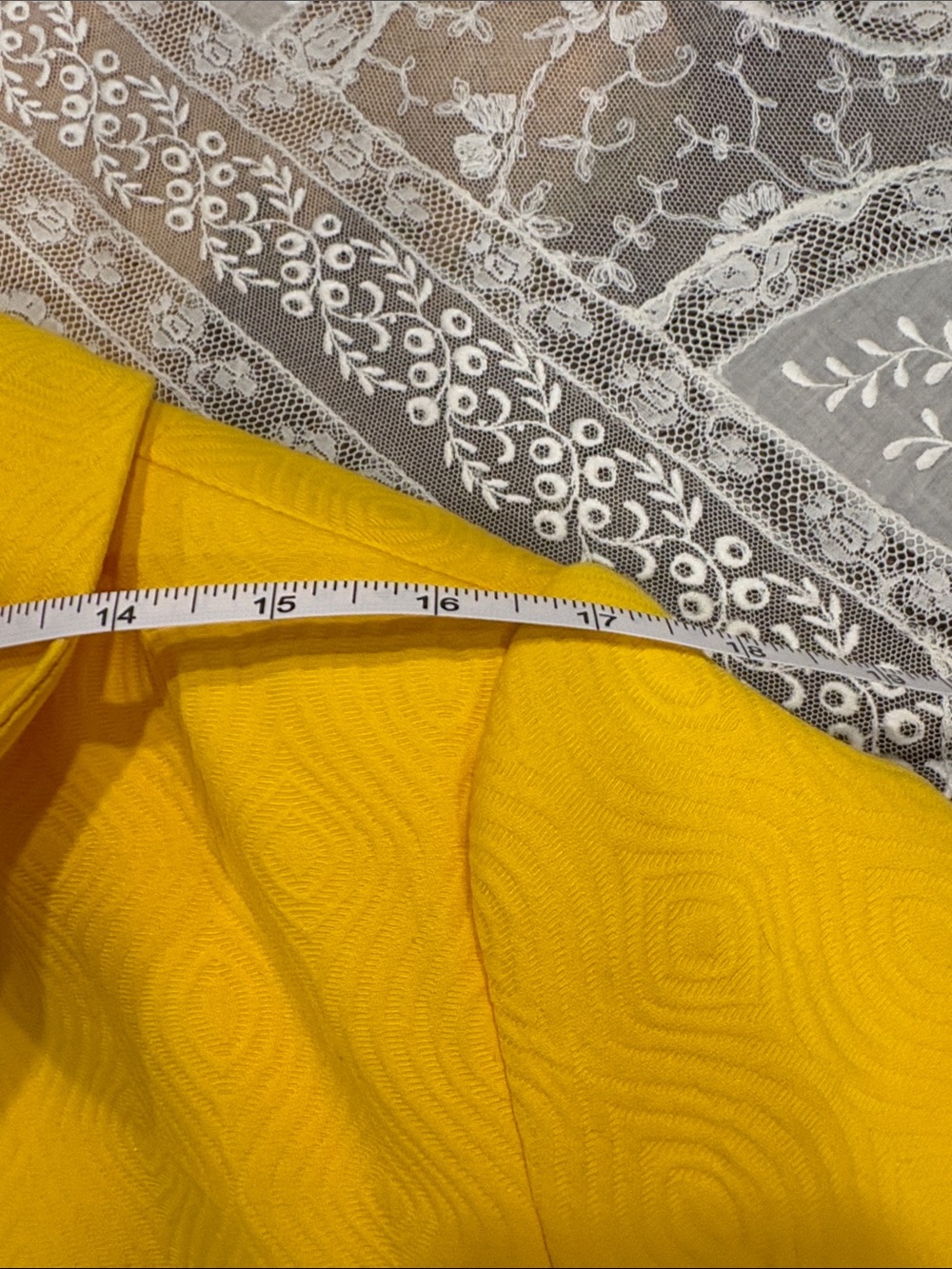 Yellow Textured Button Jacket - Picture 7 of 8